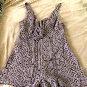 Brown Lace Romper